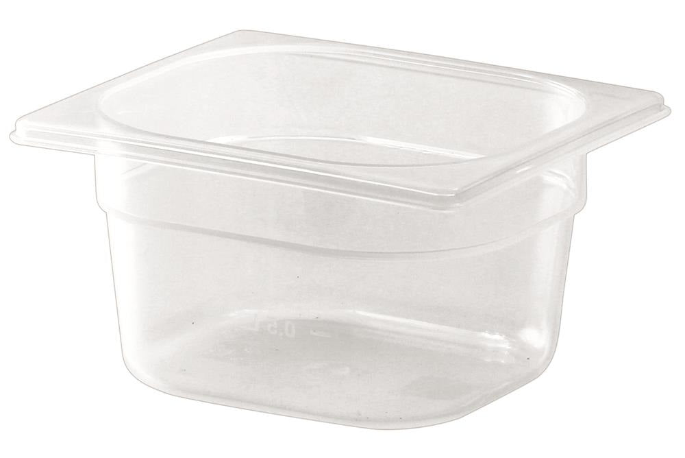 1/6 One Sixth Size Polypropylene Gastronorm Container
