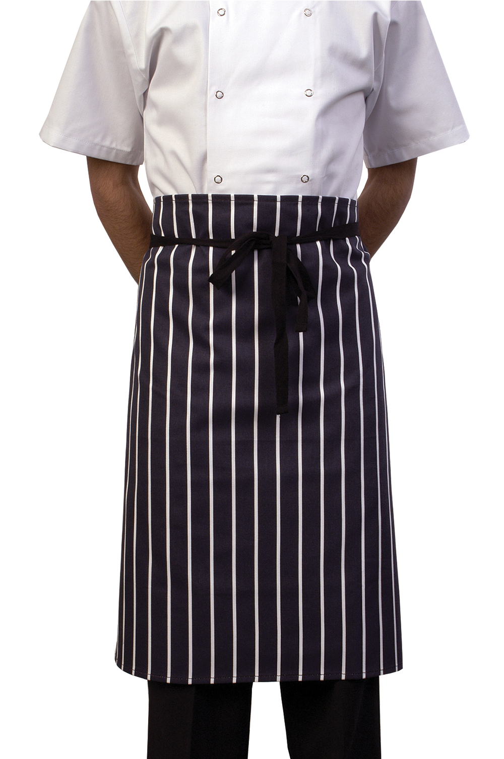 Classic Butchers Striped Waist Apron - Blue
