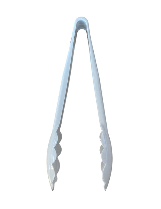 9" Polycarbonate Tong - White