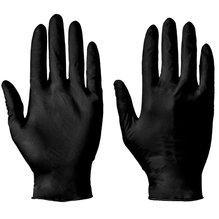 Powder-Free Nitrile Gloves – Black