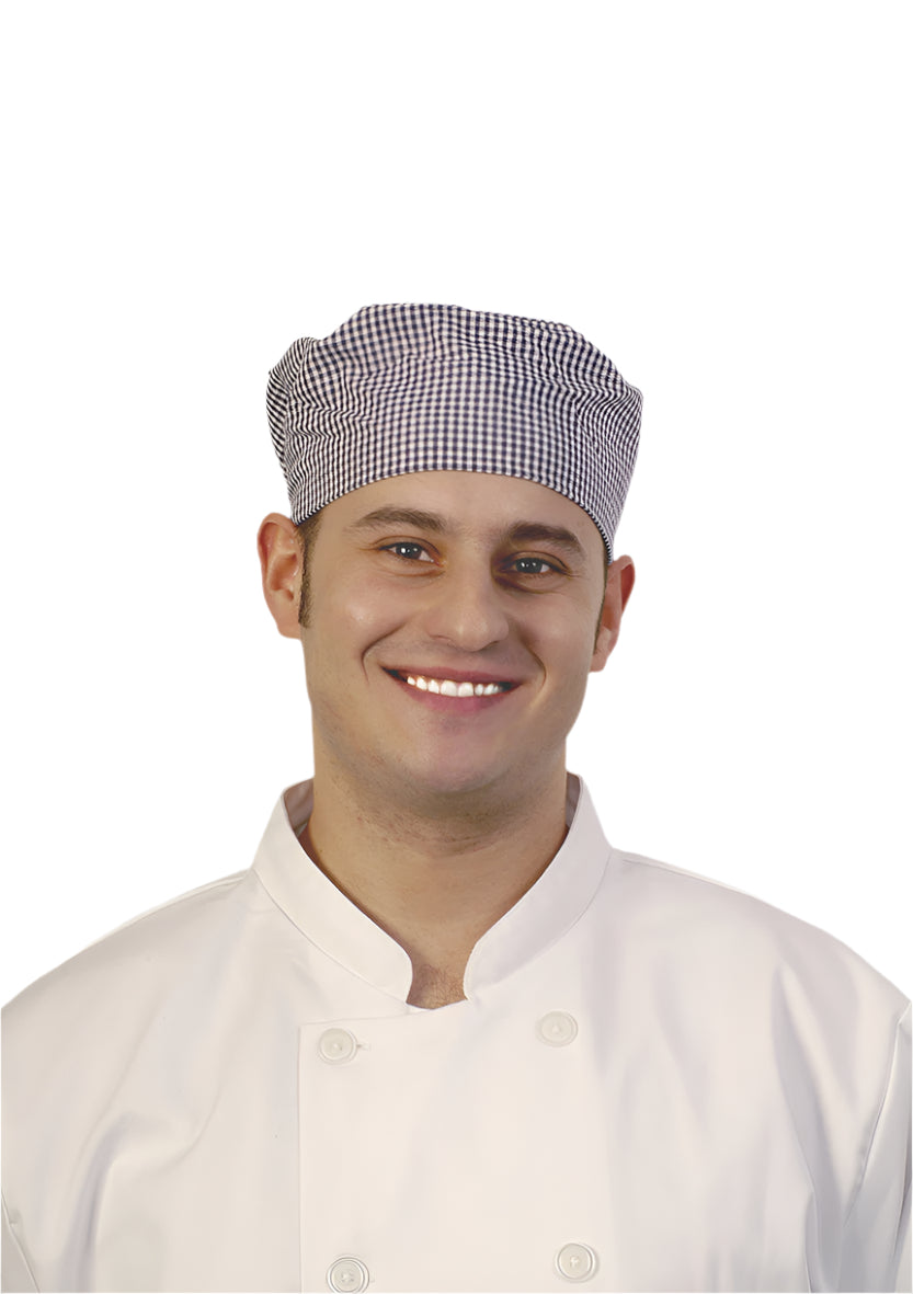 Classic Skull Cap - Small Check - Blue