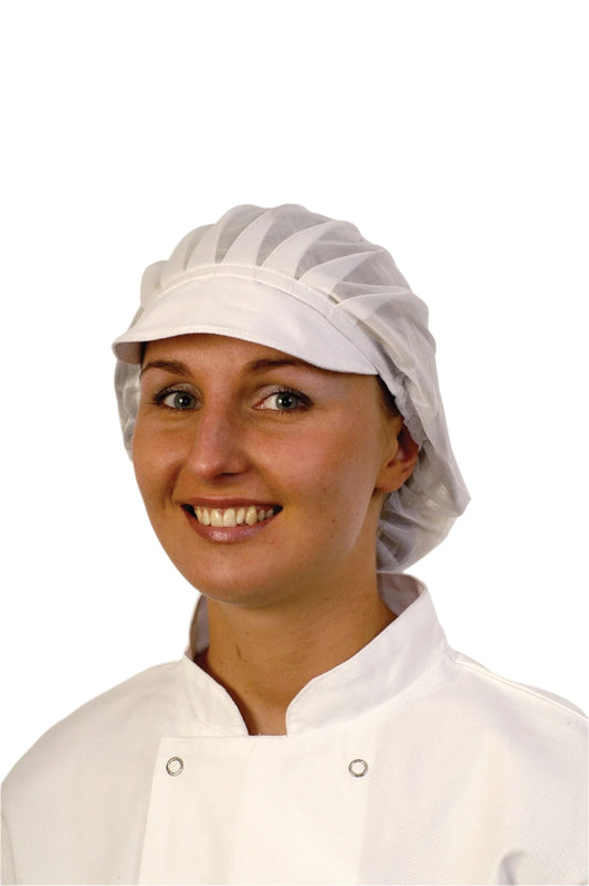 Peaked Net Hat - White
