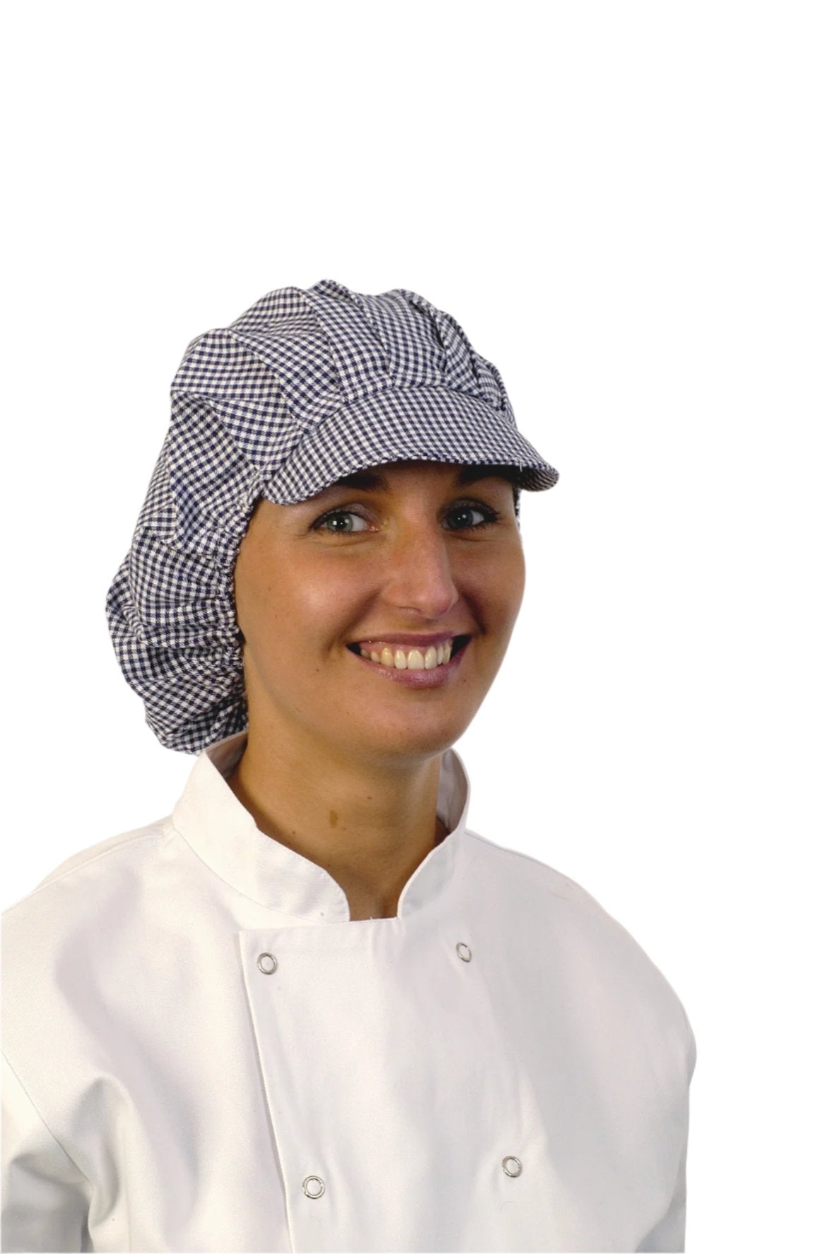 Peaked Net Hat - Blue Check