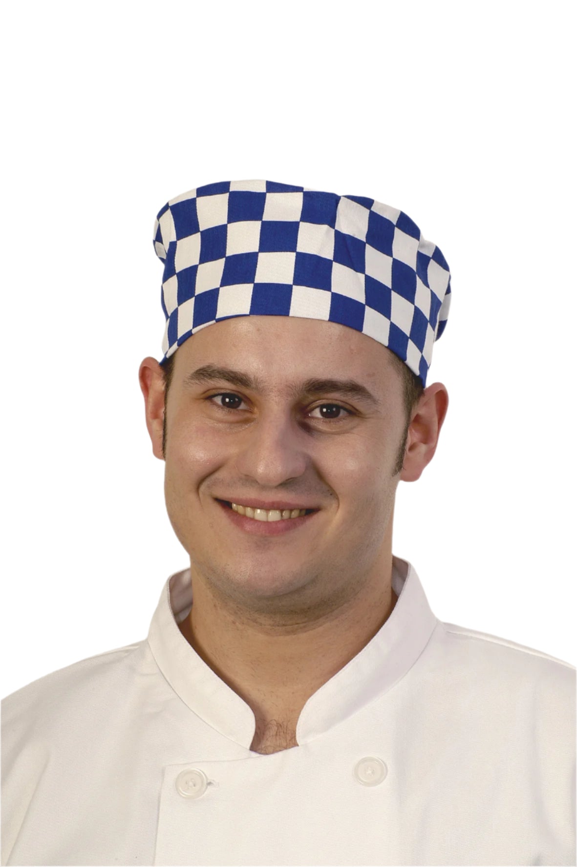 Classic Skull Cap - Large Check - Blue