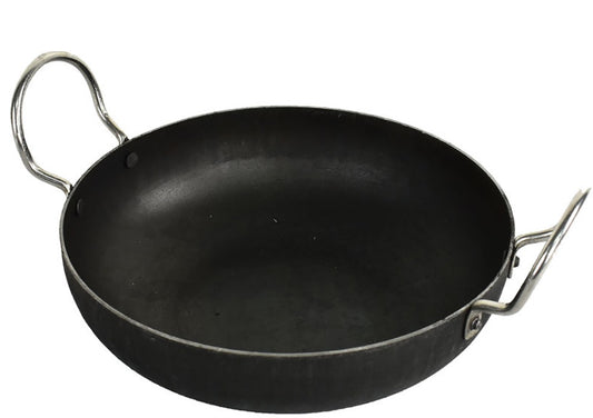 Black Iron Kadai Wok 10inch