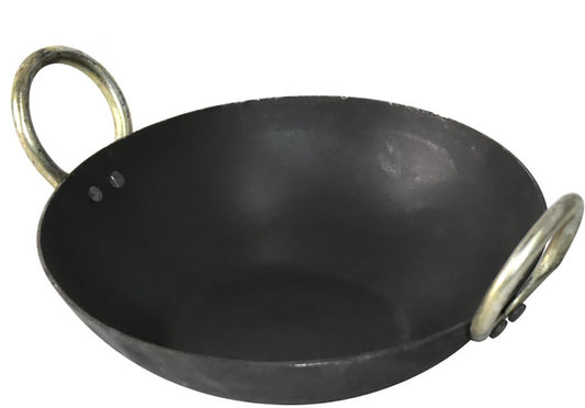 Black Iron Kadai Wok 8inch