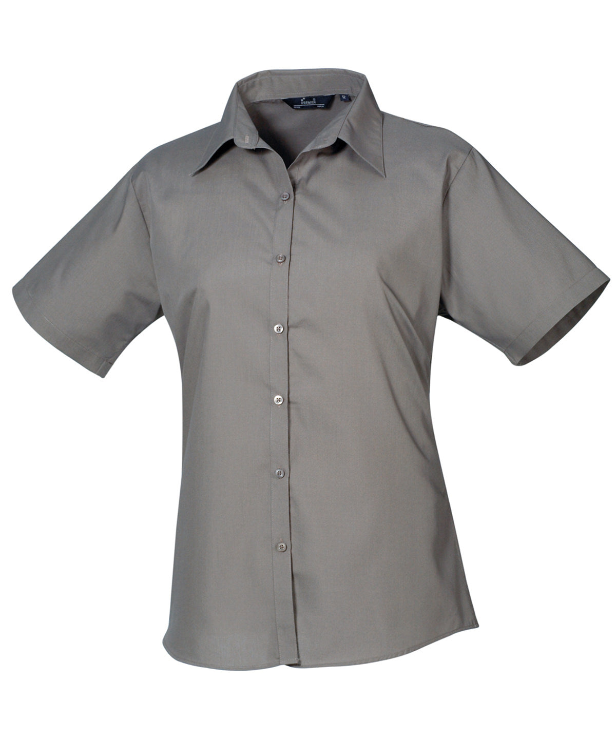 Ladies Poplin Blouse - Short Sleeve