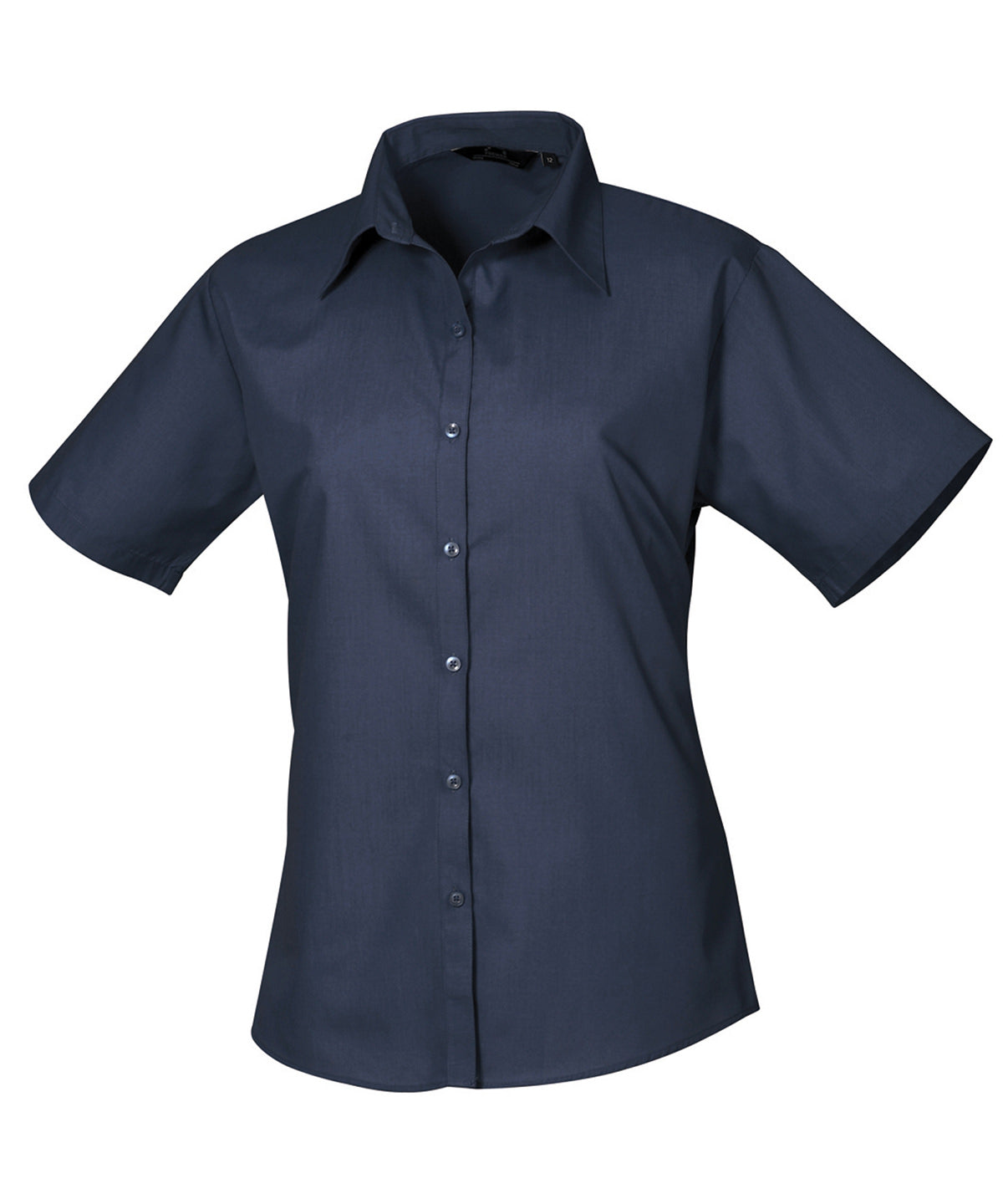 Ladies Poplin Blouse - Short Sleeve