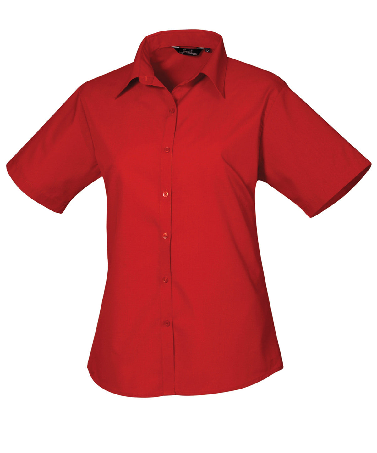 Ladies Poplin Blouse - Short Sleeve