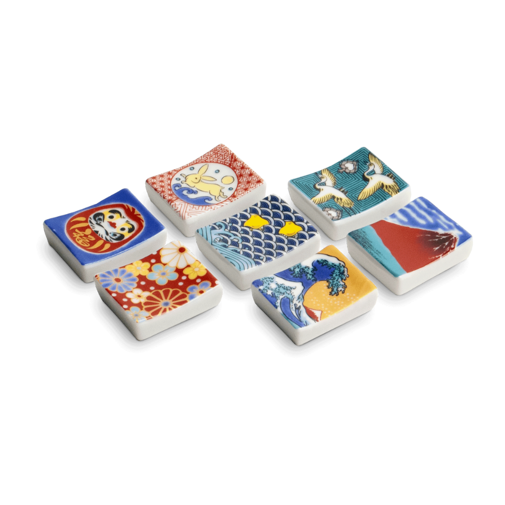 Ceramic Chopstick Rest — Assorted Motifs